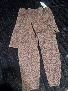 Victoria's Secret PINK Leopard-Print High-Rise Leggings - Brown & Black